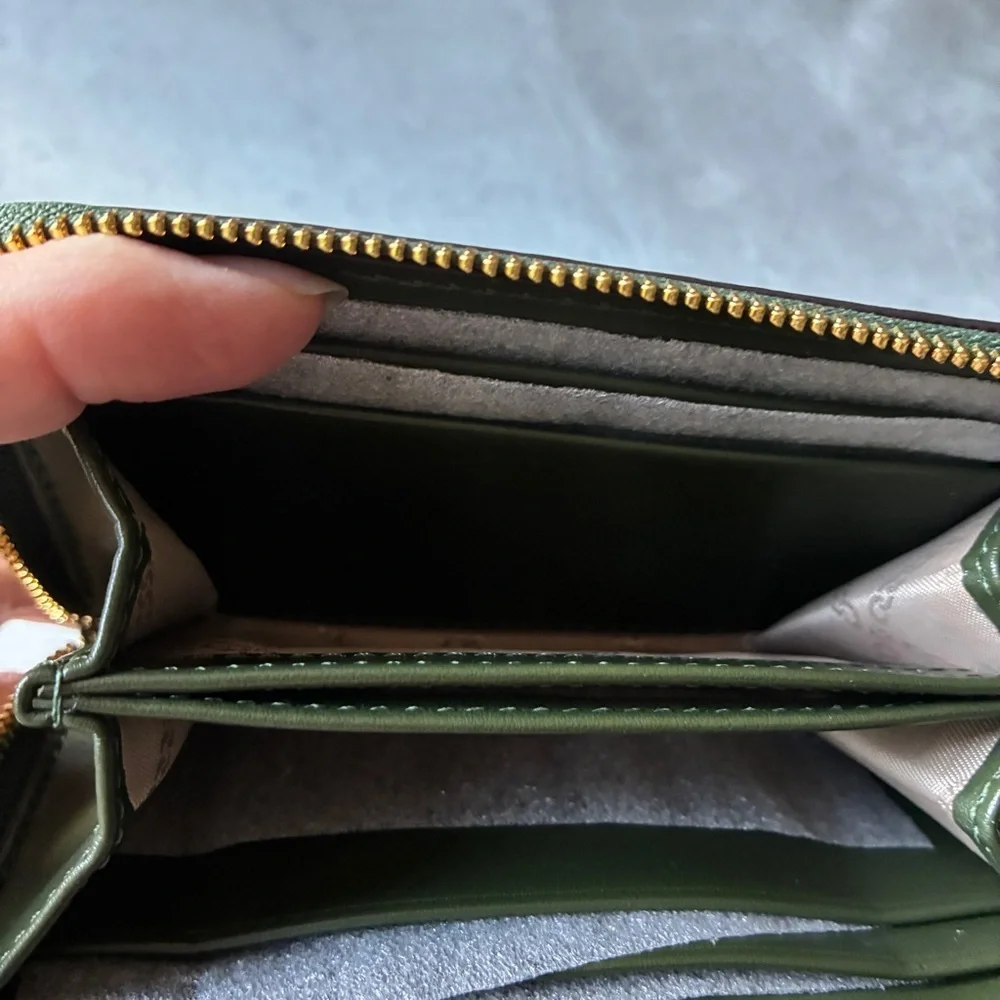 Michael Kors Jet Set Small Zip Around Card Case Amazon Green